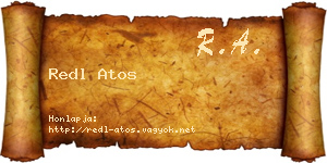 Redl Atos névjegykártya